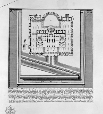 Plan of the Baths of Diocletian (Rome) by Giovanni Battista Piranesi